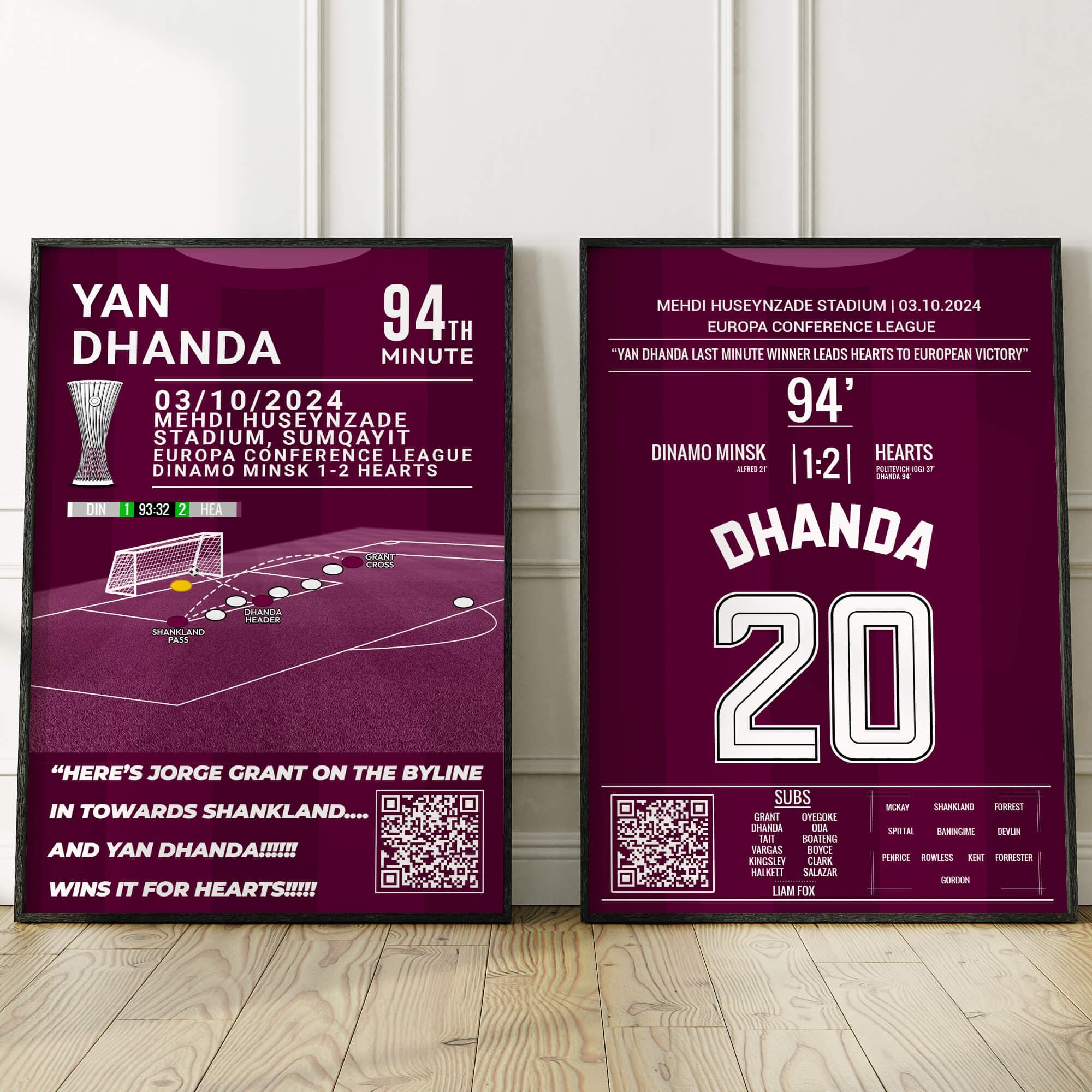 Yan Dhanda's Last Minute Winner Gives Hearts European Victory