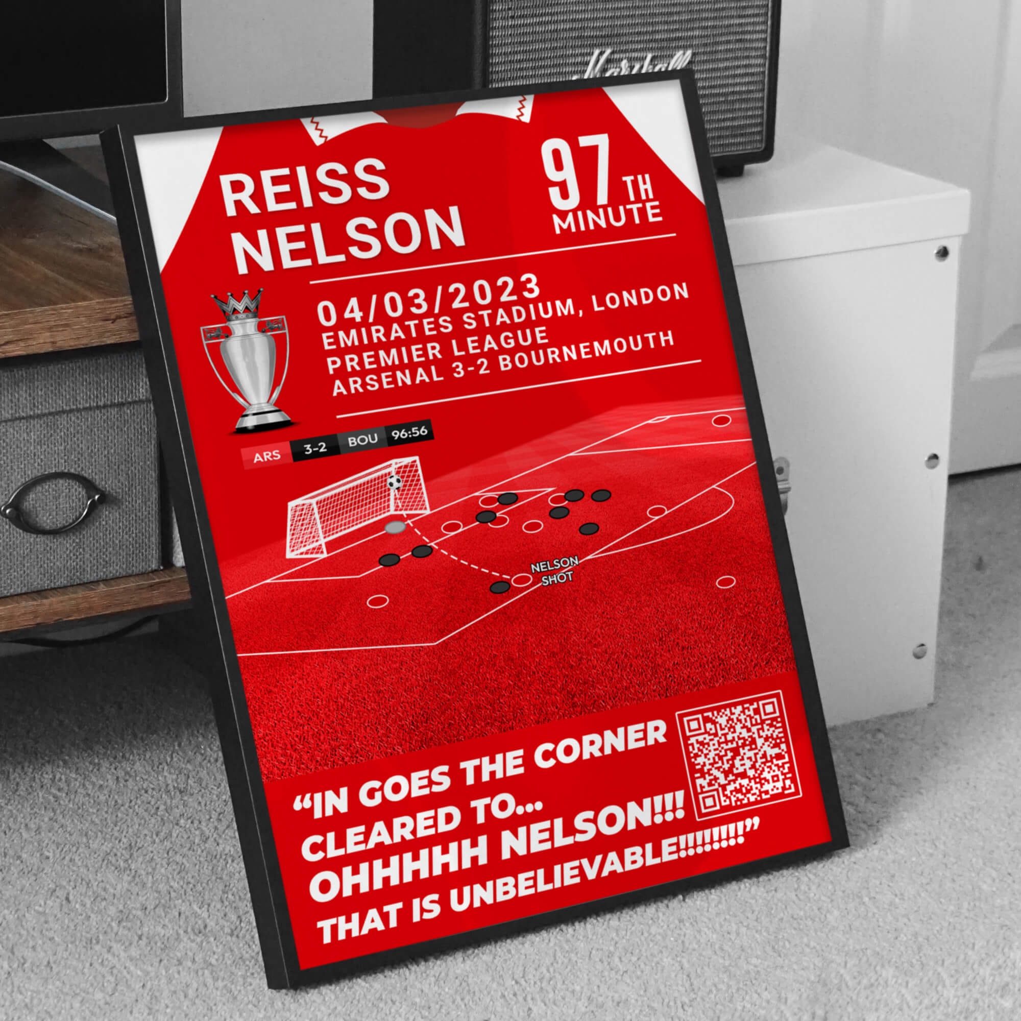 Reiss Nelsons Siegtreffer in der 97. Minute gegen Bournemouth