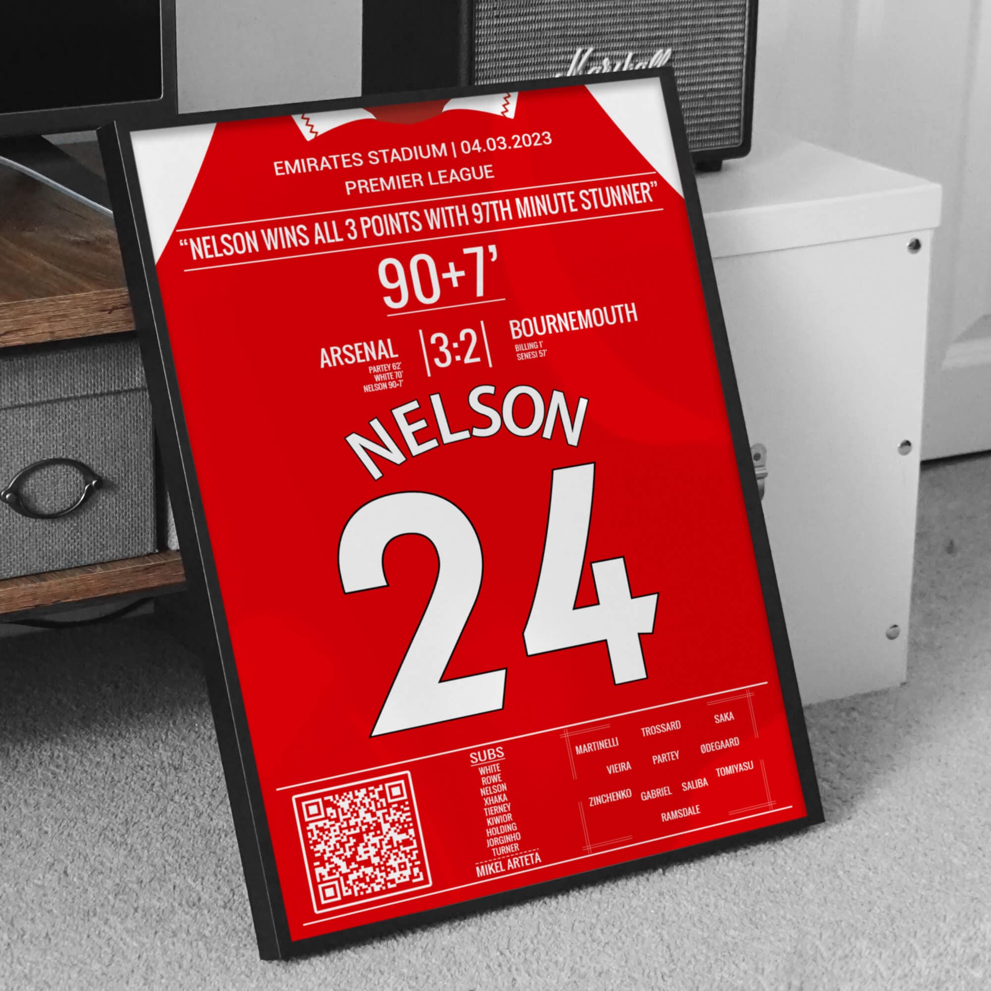 Reiss Nelsons Siegtreffer in der 97. Minute gegen Bournemouth